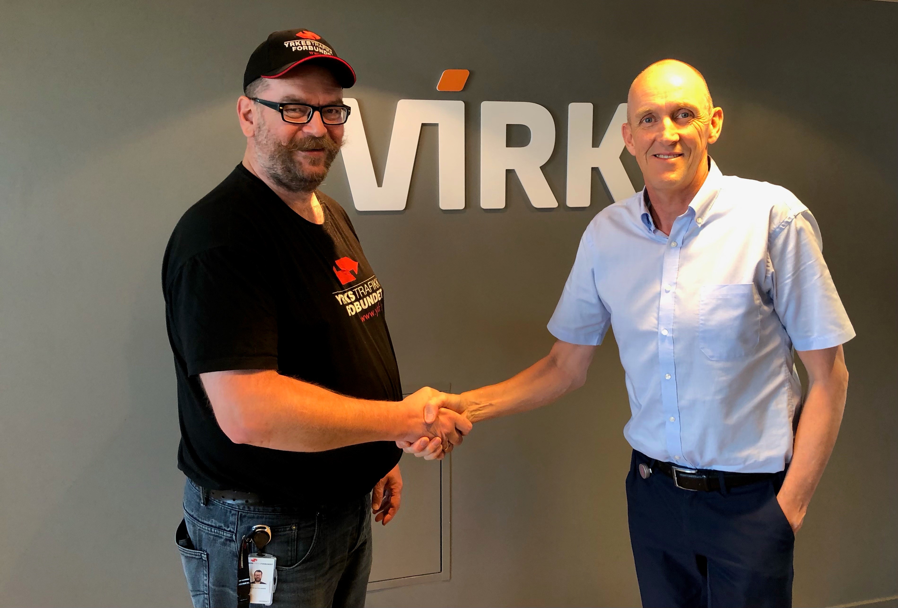 Forhandlingsleder for YTF Tor Arne Korsmoe og Virkes leder for tariff Torgeir Kroken.